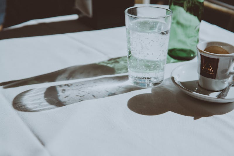 Italian sparkling water and beverages at Marcos restaurant